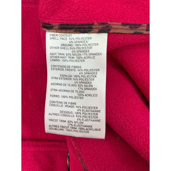 Betsy Johnson Y2K Hot Pink Cheetah Trim Jacket 1X - Picture 4 of 4